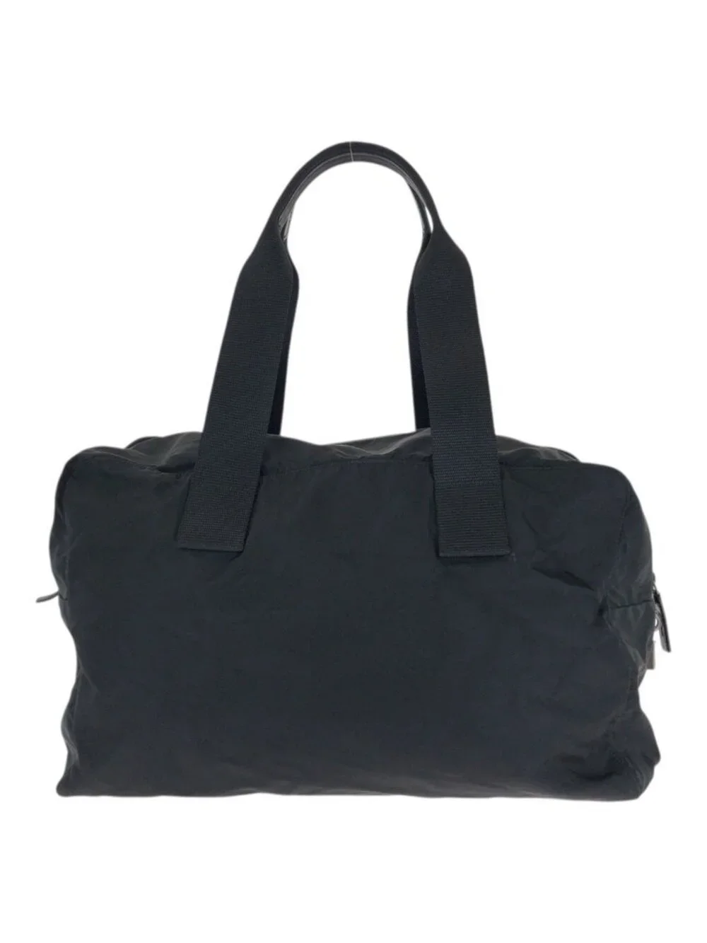 Prada Tessuto Black Silver Nylon Boston